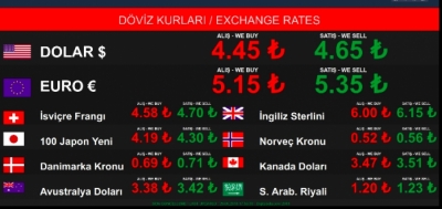 2019-19 D&Ouml;VİZ KURLARI 31.03.2019